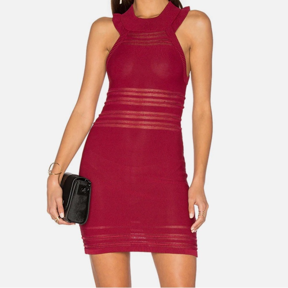 NEW For Love and Lemons red knit dress